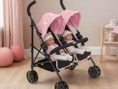 Joie Aire Twin Dolls Stroller - Pink & Black Cheap