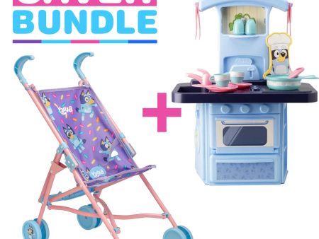 Bluey Junior Dolls Stroller + Bluey Mini Kitchen on Sale