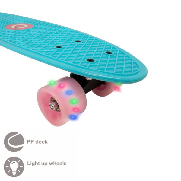 EVO Light-Up Penny Board - Blue & Pink Online now