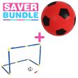 Foam Football (Single) | Red + Fun Sport 90CM Football Net Set - Includes Football & Ball Pump Fashion