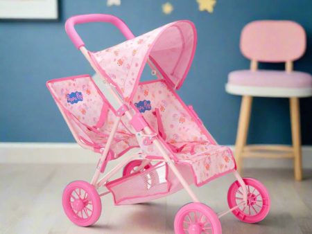 Peppa Pig Tandem Twin Doll Stroller Online now