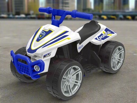 Evo 6V Kids Electric Ride-On Police Quad Bike Online Hot Sale