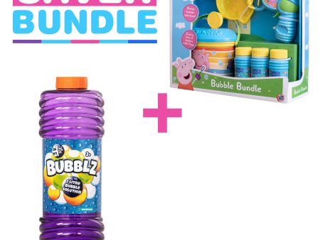 Peppa Pig Bubble Bundle + Bubblz 1Ltr. Bubble Solution Bundle For Cheap