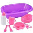 8 Piece Baby Doll Bath Set + Dolly Tots Beside Me Dolly Cot Bundle Sale