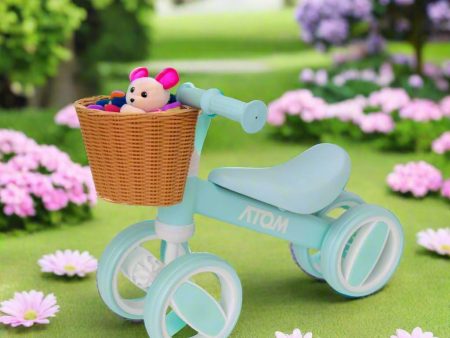 Atom Bobble Bike With Basket - Mint Green Fashion