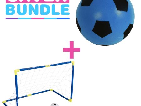 Foam Football (Single) | Blue + Fun Sport 90CM Football Net Set - Includes Football & Ball Pump Online Sale