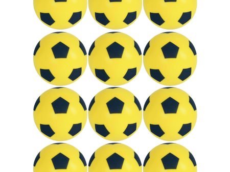 Foam Football Pack Of 12 - Yellow (19.4cm) Hot on Sale