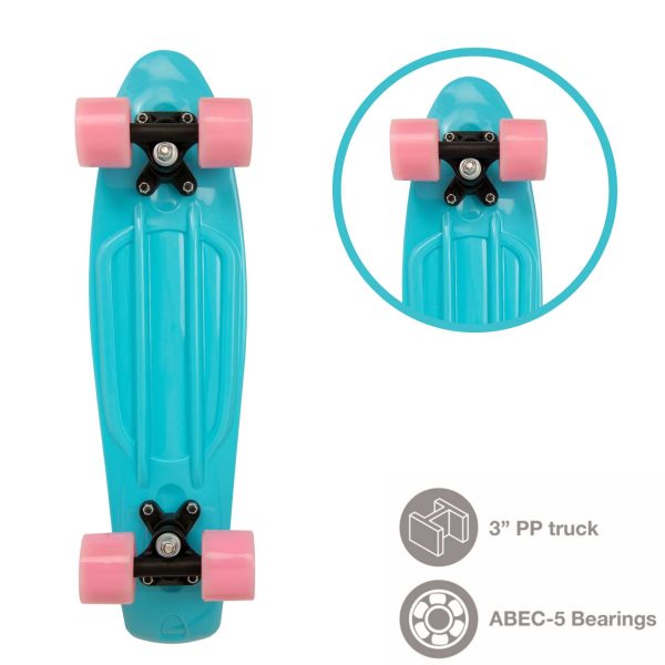 EVO Light-Up Penny Board - Blue & Pink Online now