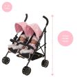 Joie Aire Twin Dolls Stroller - Pink & Black Cheap