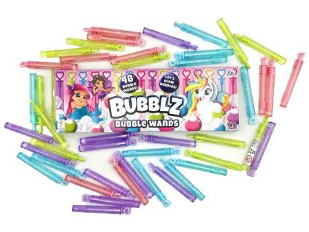 Pastel Bubble Wands - 48 Pack Bubble Solution & Wands on Sale