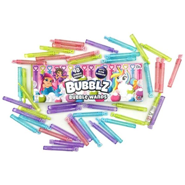 Pastel Bubble Wands - 48 Pack Bubble Solution & Wands on Sale