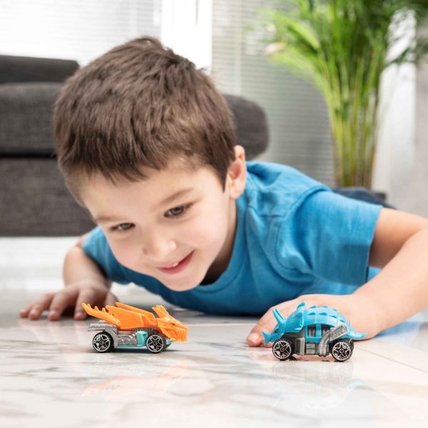 Teamsterz Beast Machine Dino Car Play Set - 10 Die-Cast Cars Online now