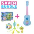 Peppa Pig Acoustic Guitar + Peppa Pig Musical Big Band Set Bundle Online now