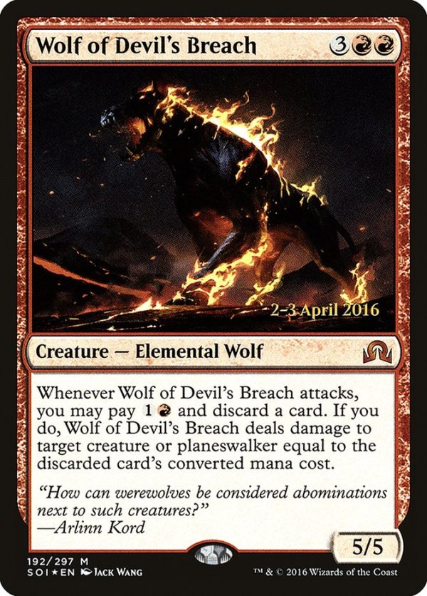 Wolf of Devil s Breach [Shadows over Innistrad Prerelease Promos] Sale