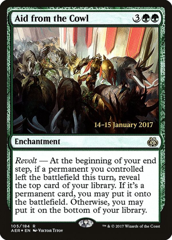 Aid from the Cowl [Aether Revolt Prerelease Promos] on Sale