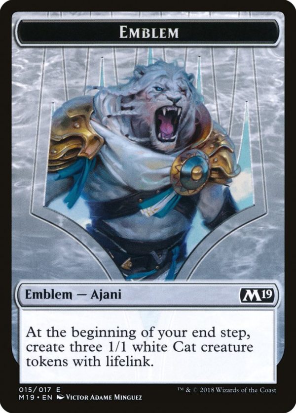 Ajani, Adversary of Tyrants Emblem [Core Set 2019 Tokens] Cheap