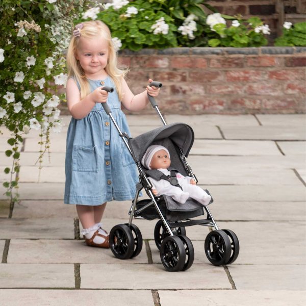 Celuna Premium Junior Dolls Stroller - Grey Online now