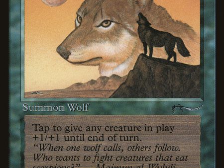 Wyluli Wolf (Dark Mana Cost) [Arabian Nights] For Sale