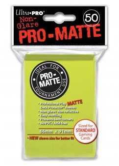 Ultra Pro - PRO-Matte 50ct Standard Deck Protectors® sleeves: Bright Yellow Discount