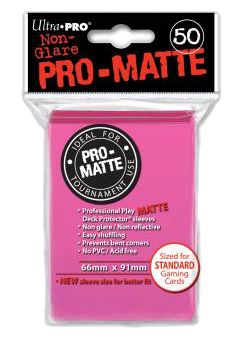 Ultra Pro - PRO-Matte 50ct Standard Deck Protector® sleeves: Bright Pink Cheap